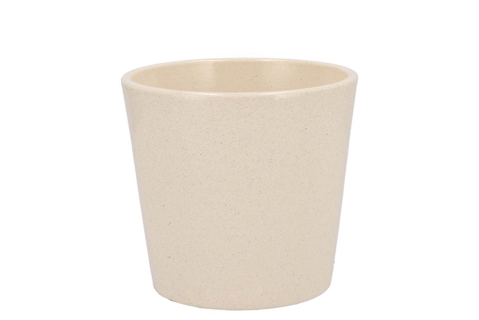 Ceramic Beige Stone Pot Orchid 14x12,5cm