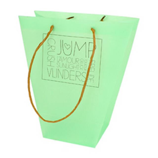 <h4>Bag Words PP 24/12x11xH26cm green 20/bag</h4>
