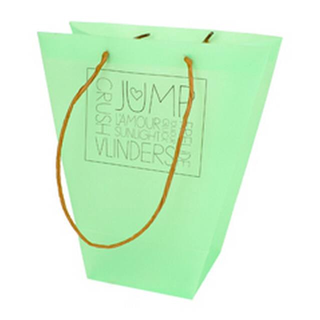 Bag Words PP 24/12x11xH26cm green