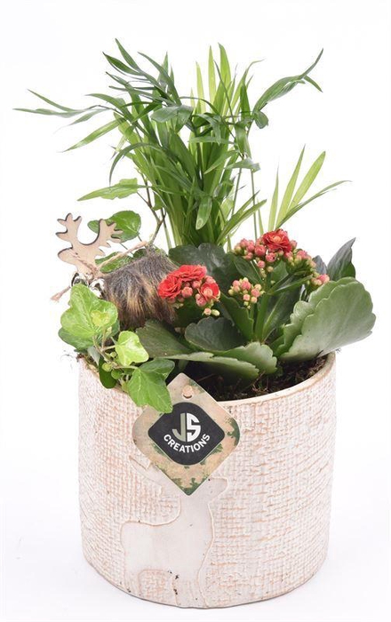 <h4>Keramiek hert decor pot 14cm</h4>