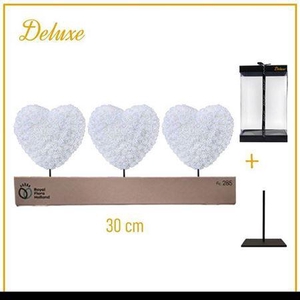Hart Deluxe Op Standaard 30cm White