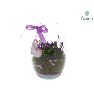 Green Bottle Isabella Small met campanula 24uur levertijd