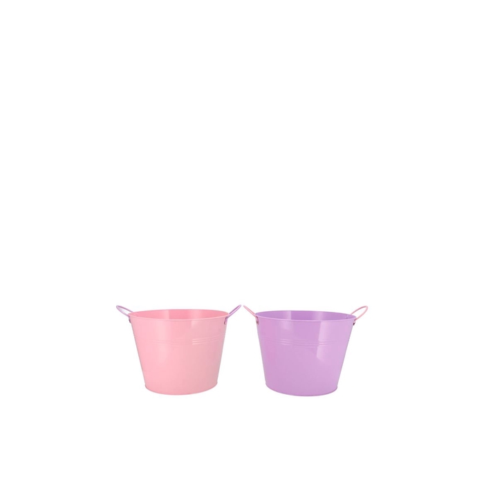 <h4>Zinc Basic Lila/pink Ears Bucket 10x9cm</h4>