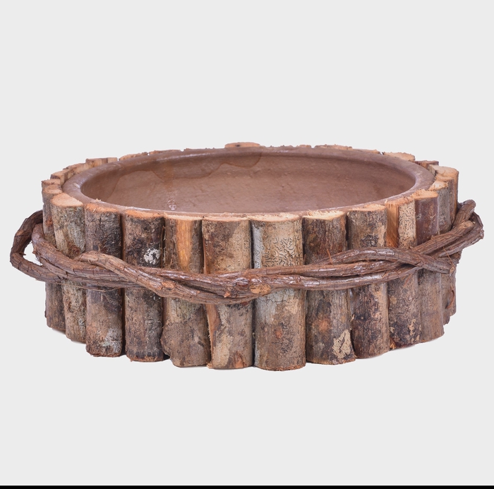 <h4>BACIA CERAMICA E MADEIRA G RUSTICO MARRON</h4>