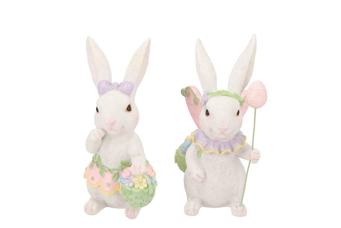 <h4>Mimi Pastel Bunny Flower & Egg Ass 9x11x17cm</h4>