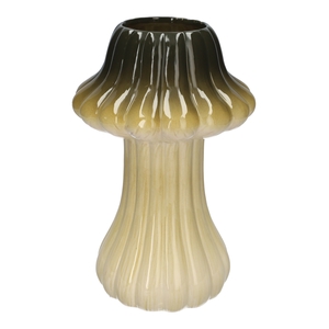 DF03-665482900 - Vase Toadstool1 lines d8/18xh28.5 green