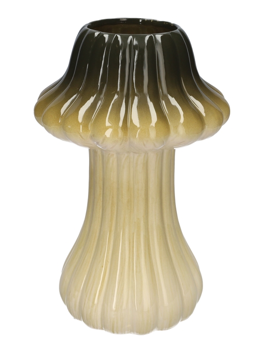 <h4>DF00-665482900 - Vase Toadstool1 lines d8/18xh28.5 green</h4>