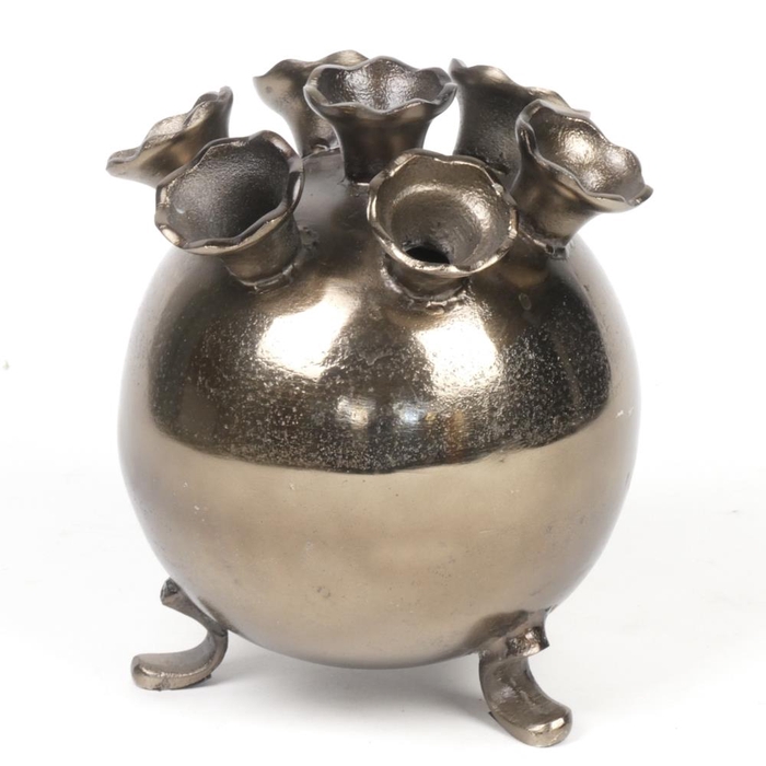 <h4>Alu Vase Antique Nickel O  25c</h4>