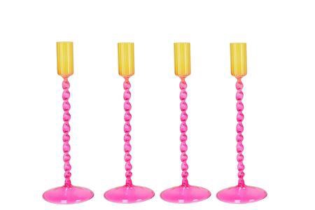 <h4>Jules Dutch Pink Candle Holder Ass 9x20cm</h4>
