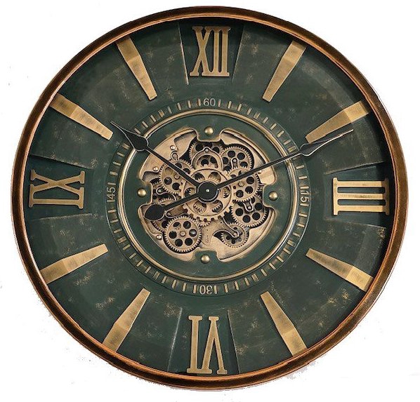 <h4>Clock Gear Ø80cm Brown-green 1</h4>