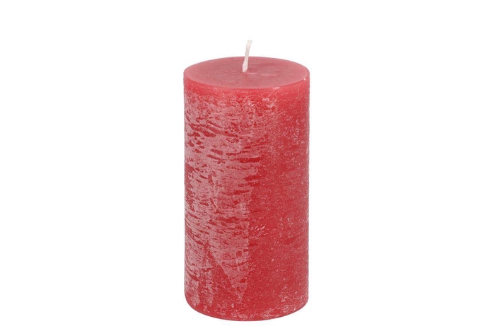 <h4>Candle Rustic Pillar Red 7x13cm</h4>