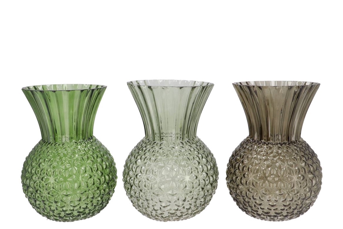 <h4>Senna Summer Green Mix Vase Ass 20x27cm</h4>