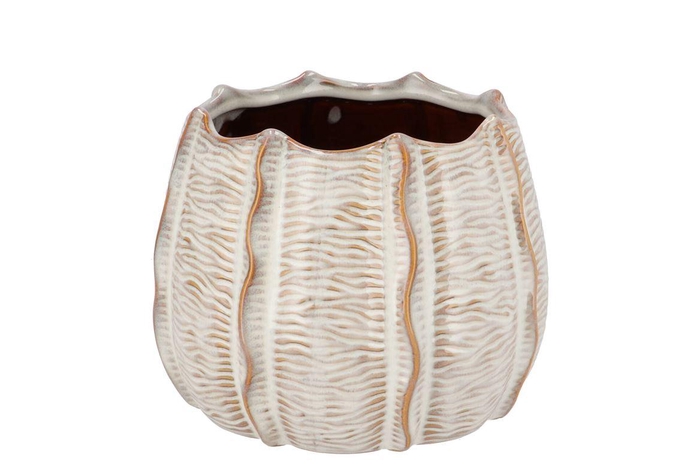 Sifan White Pot Structure 16x16x12cm