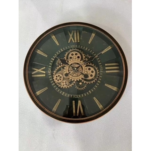 Clock Gear Ø46cm Brown-Green 1