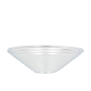 Glass Bowl Ribbed Konisch 23x23x7cm