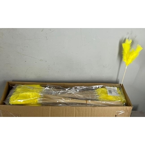 Stick Feather Yellow 14cm