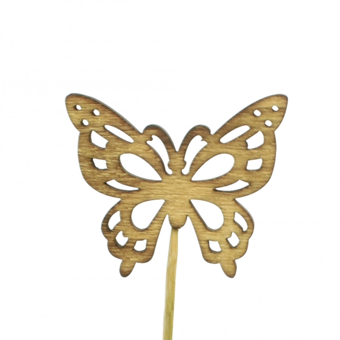 <h4>Bijsteker 20cm Vlinder hout 6cm</h4>