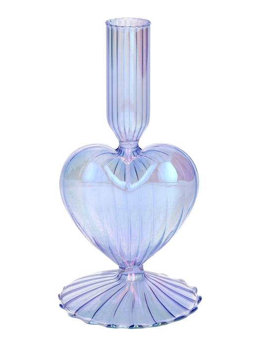 <h4>DF02-730702400 - Candle hldr Lovely 8.5x8.5x16.5 lavender+pearl</h4>