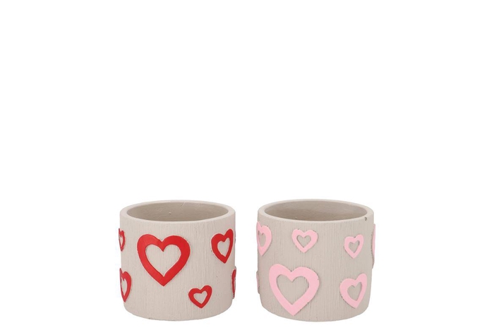 <h4>Juul Pink Red Pot Heart Ass 9x9x8cm</h4>