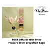 REED DIFFUSER WITH DRIED FLOWERS 50ML GRAPEFRUIT SAGE X6