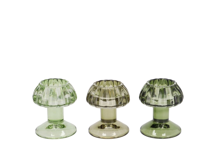 <h4>Nova Green T-light Mushroom Structure Ass 8x8x9cm</h4>