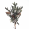 AF Pine/Cone Bun Frosted L53cm