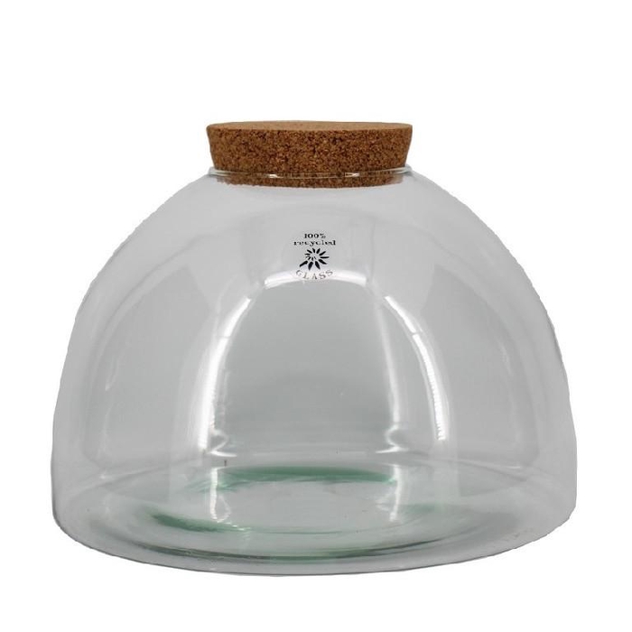 Glas Terrarium Eco kurk d13/30*22cm