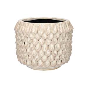 DF03-740520800 - Pot Eloura d16/19xh15.5 creme