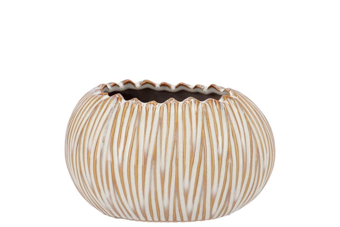 Ella White Pot Oval Ass 16x12x10cm