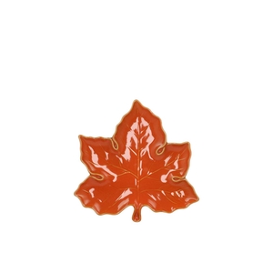 Leaf Maple Plate Orange 11x11x3cm Nm