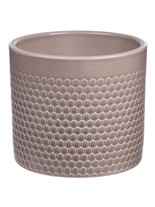 <h4>DF03-883808447 - Pot Capri d13.5xh12.3 grey glazed</h4>