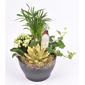 Ker. schaal mat zwart 15.5cm