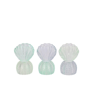 Bicolore Blue T-light Shell Ass 9x10x15cm Nm