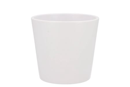 <h4>Ceramic White Matt Pot Orchid 14cm</h4>