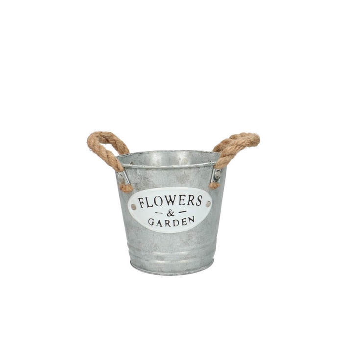 <h4>Zinc Garden pot d13*11.5cm</h4>