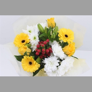 Boeket 3 Roos 3 Germini Geel