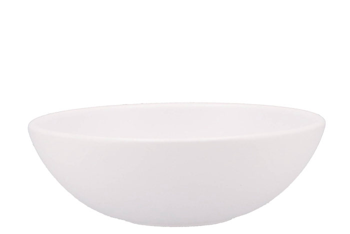 Vinci Matt White Bowl Low 20x7cm