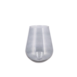 Mira Smoke Glass Wide Vase 14x14x15cm Nm