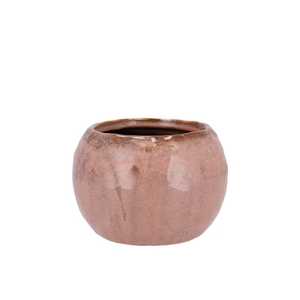 Iron Stone Old Pink Ball Pot 16x16x12cm Nm