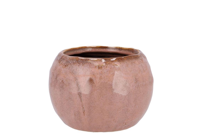<h4>Iron Stone Old Pink Ball Pot 16x16x12cm Nm</h4>
