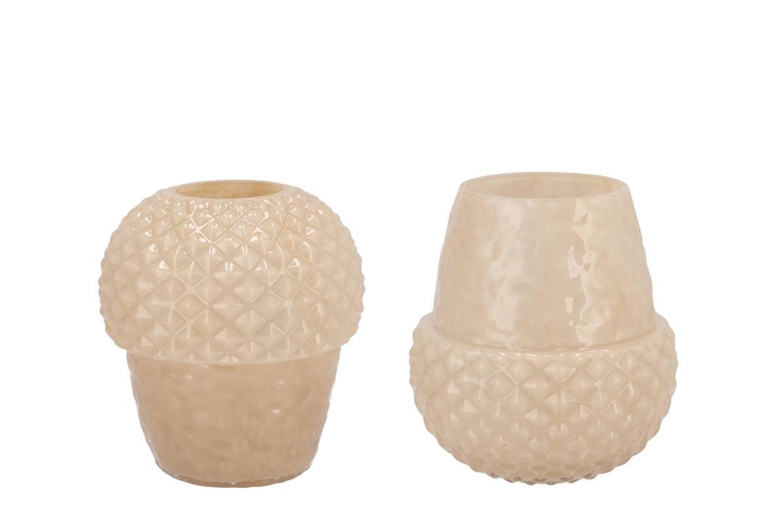 <h4>Lina Cozy Sand Vase Acorn 17x17x19cm Nm</h4>