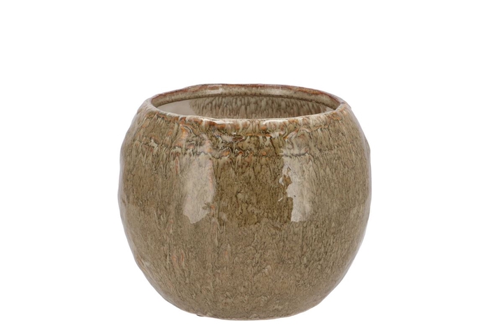 Iron Stone Sand Ball Pot 16x16x12cm Nm