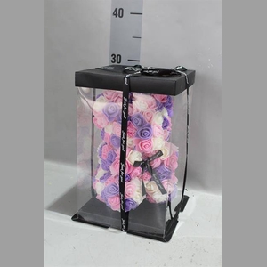 *DIV BEER ZIJDE ROOS MIX 28 CM