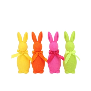 Easter Flock Dutch Orange Bunny Mini Ass 7x7x20cm