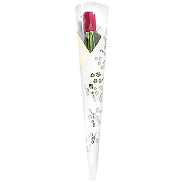 Công à rose blanc 45x13,5cm  W230302A (paquet de 50)