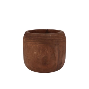 Woody Dark Natural Brown Pot 18x18x14cm