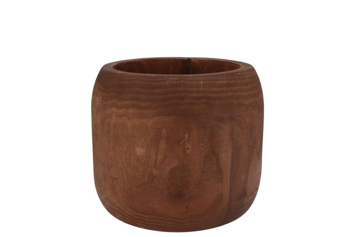 <h4>Woody Dark Natural Brown Pot 18x18x14cm</h4>