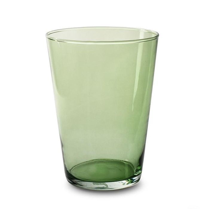 <h4>Glass vase Conical kick d14*20cm</h4>