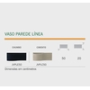VASO PAREDE LINEA 50  - A 20 X L 50 CM - 6,5 L CHUMBO