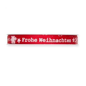 Christmas Ribbon Frohe Weihn. 10mm 18m